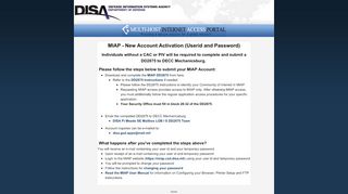 
Non-CAC - DISA Multi-Host Internet Access Portal
