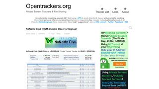 
                            8. NoName Club (NNM-Club) is Open for Signup! - Private Torrent ... - Nnm Club Name Forum Portal
