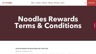 
                            5. Noodles Rewards Terms & Conditions ~ Noodles & Company - Noodles And Company Rewards Portal