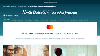 
                            3. Nordic Choice Club Mastercard - Nordic Choice Hotels - Nordic Choice Mastercard Portal
