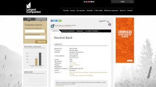 
                            8. Nordnet Bank - Detailed information - Largestcompanies - Nordnet No Portal