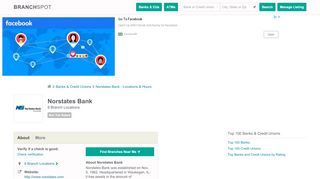 
                            7. Norstates Bank - 8 Locations, Hours, Phone Numbers … - Norstates Bank Portal
