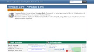 
                            8. Norstates Bank in Waukegan Illinois - 1601 North Lewis ... - Norstates Bank Portal