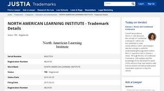 
                            8. NORTH AMERICAN LEARNING INSTITUTE Trademark of ... - North American Learning Institute Portal