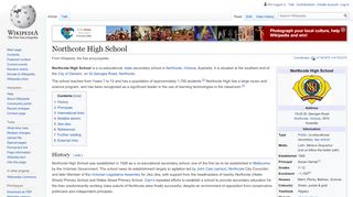 
                            8. Northcote High School - Wikipedia - Northcote High School Compass Portal