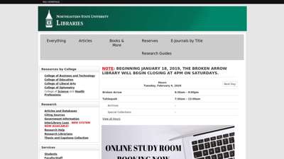 
                            5. Northeastern State University Libraries