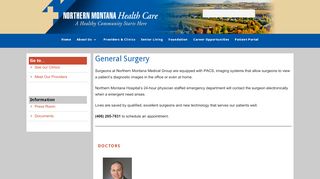 
                            8. Northern Montana Health Care General Surgery - Northern Montana ... - Northern Montana Hospital Patient Portal