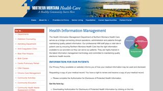
                            4. Northern Montana Health Care Health Information Management ... - Northern Montana Hospital Patient Portal