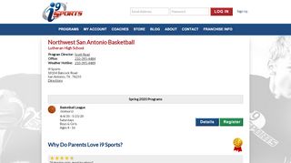 
                            5. Northwest San Antonio Youth Basketball - i9 Sports - I9 Sports San Antonio Portal