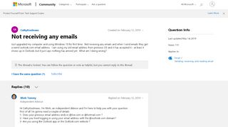 
                            5. Not receiving any emails - Microsoft Community - Telstra Bigpond Portal Old