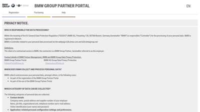 Notice of Protection of Personal Data - BMW Group Partner ...
