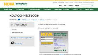 NOVAConnect Login :: Northern Virginia Community College - Nova Edu Blackboard Portal