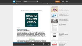 
                            6. Novafile premium account - SlideShare - Novafile Premium Account Login