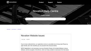 
                            8. Novation Website Issues – Novation - Novation Music Portal