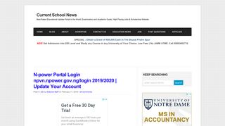 
                            3. NPower Portal - Current School News - Npower Candidate Portal