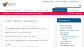 
                            7. NQA IT System Terms and Conditions | ACECQA - Www Acecqa Gov Au Portal