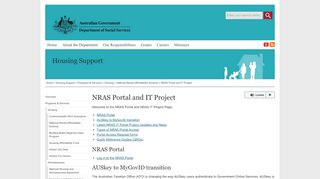 
                            2. NRAS Portal and IT Project | Department of Social Services, Australian ... - Nras Portal