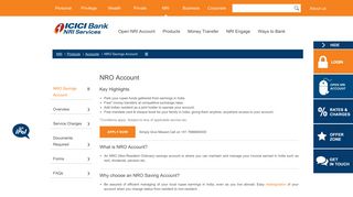 
NRO Account - Open NRO Savings Account Online - ICICI ...  

