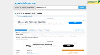 
                            8. nsaonline.co.uk at WI. Domain names . - Website Informer - Nsaonline Com Portal Uk