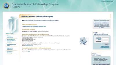 NSF FastLane :: Graduate Research Fellowship Program