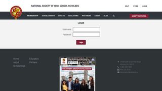 
                            1. NSHSS Login | National Society of High School Scholars ... - Nshss Member Portal