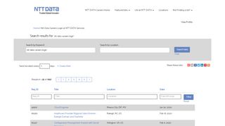 NTT DATA Services Jobs - Ntt Data Careers Login - Ntt Data Careers Portal