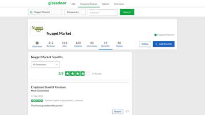 Nugget Market Employee Benefits and Perks  Glassdoor