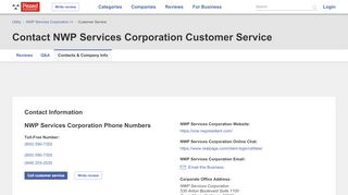 
NWP Services Corporation Customer Service Phone Number ...  
