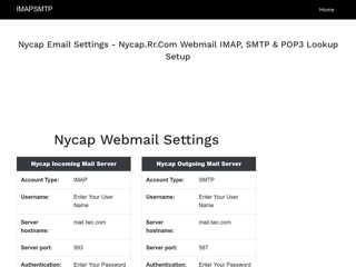 Nycap Email Settings | Nycap Webmail | nycap.rr.com Mail Setup