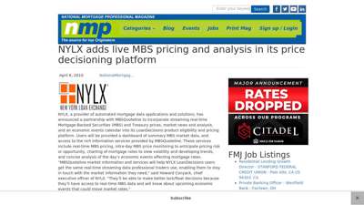 
                            9. NYLX adds live MBS pricing and analysis in its price ...