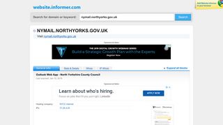 
                            3. nymail.northyorks.gov.uk at WI. Outlook Web App - North ... - North Yorkshire County Council Webmail Login