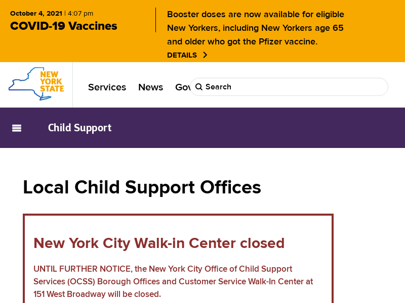 NYS DCSE  Local Child Support Offices