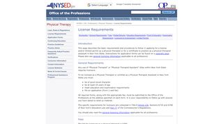 
                            7. NYS Physical Therapy:License Requirements - Fccpt Online Portal