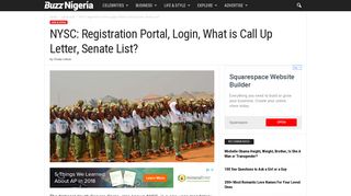 
                            7. NYSC: Registration Portal, Login, What is Call Up Letter, Senate List? - Nysc Portal