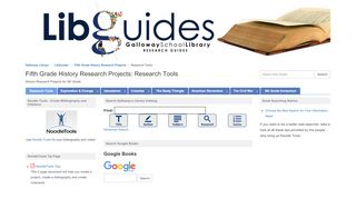 
                            4. O: Online Databases - Fifth Grade History ... - LibGuides - Galloway School First Class Portal