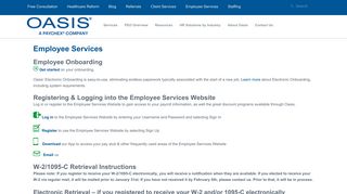
                            1. Oasis Employee Services Website for Benefits, W-2 & Payroll ... - Oasis Paperless Employee Portal