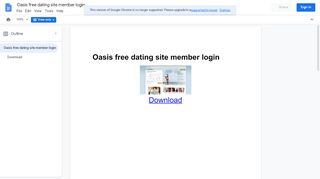 
                            6. Oasis free dating site member login - Google Docs - Oasis Dating Sign Up