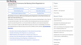 
                            8. OBC Net Banking Online Registration for Individual User at ... - Www Obconline Co In Portal