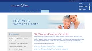 
                            1. OB/GYN and Women's Health | Our Services | Physicians East - Greenville Obgyn Patient Portal
