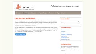 
                            7. Obstetrical Coordinator - Golden Gate OBGYN - Golden Gate Obstetrics Patient Portal