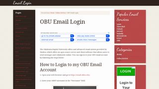 
                            2. OBU Email Login - Okbu Email Portal