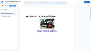 
                            4. oc transpo drivers seat login - Google Docs - Oc Transpo Drivers Seat Portal