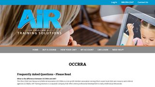 
                            4. OCCRRA | AIR Child Care Training Solutions – Online ... - Occra Login