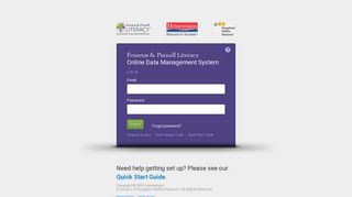 
                            1. ODMS: Login - Fountas And Pinnell Data Management Portal