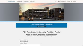 
                            9. ODU Parking Portal - Myodu Edu Portal