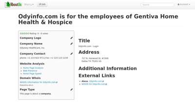 Odyinfo.com is for the employees of Gentiva Home Health ...