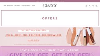 
                            4. Offers | ColourPop - Colourpop Sign Up Discount
