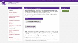 
                            8. Office 365 and your SFA email account | mySFA - Jacks Email Portal