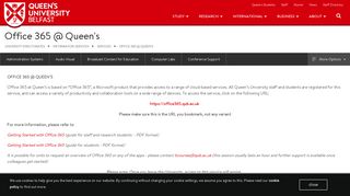 
                            7. Office 365 @ Queen's - Queen's University Belfast - Queensu Webmail Portal