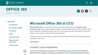 
                            7. Office 365 - Coastal Carolina University
